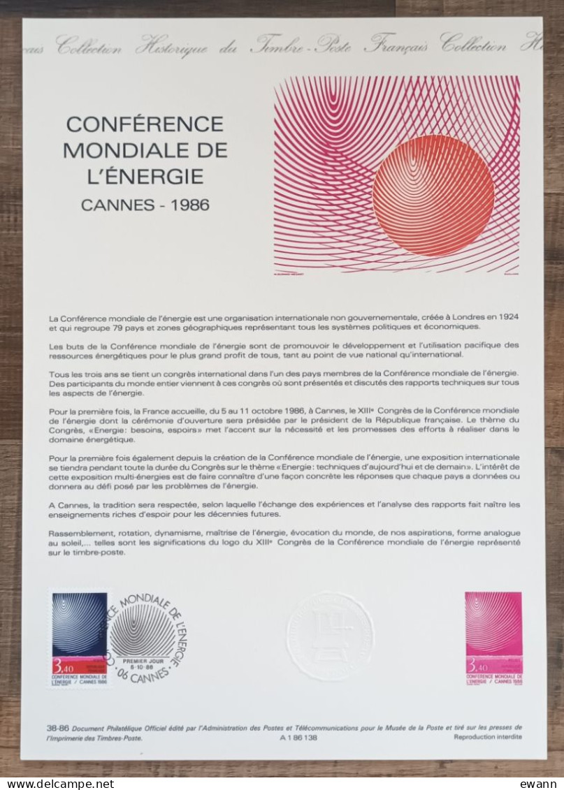 COLLECTION HISTORIQUE - YT N°2445 - CONFERENCE MONDIALE DE L'ENERGIE - 1986 - 1980-1989
