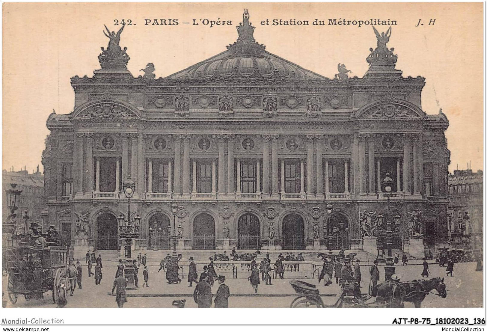 AJTP8-75-0887 - PARIS - L'opéra Et La Station Du Métropolitain - Panorama's