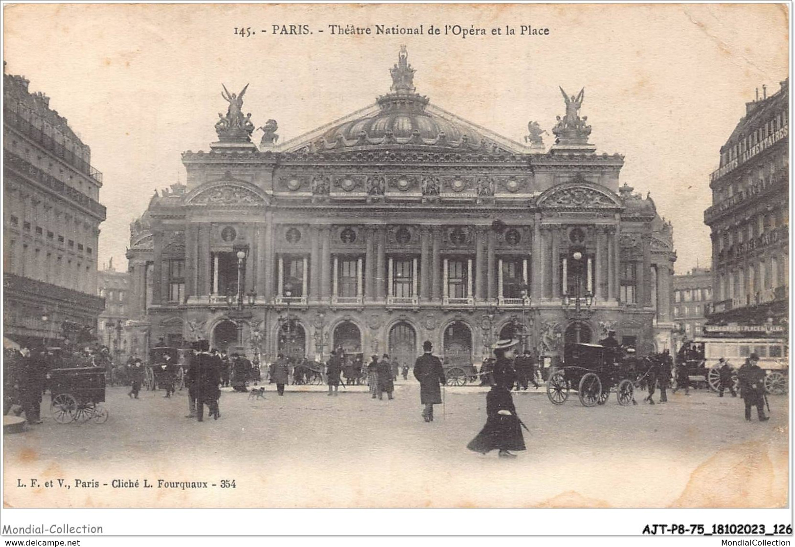 AJTP8-75-0882 - PARIS - Théatre National De L'opéra Et La Place  - Cartas Panorámicas