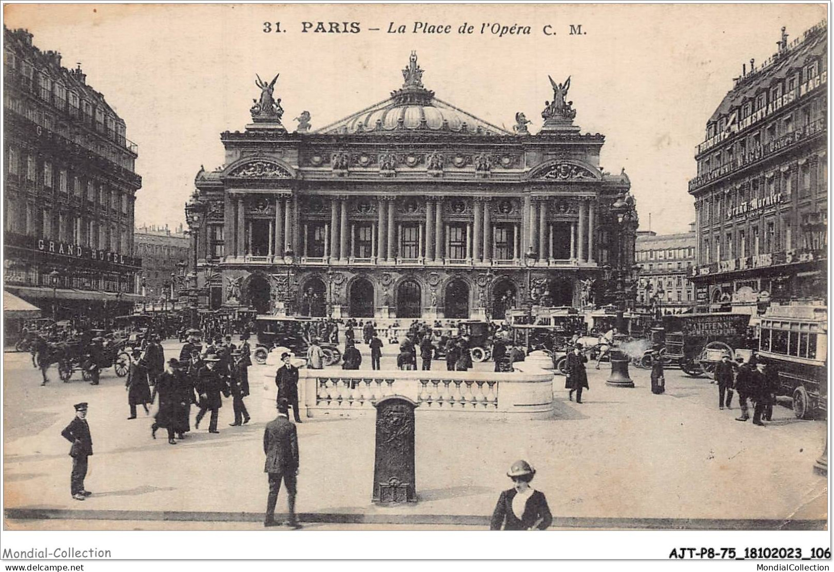 AJTP8-75-0872 - PARIS - La Place De L'opéra  - Squares