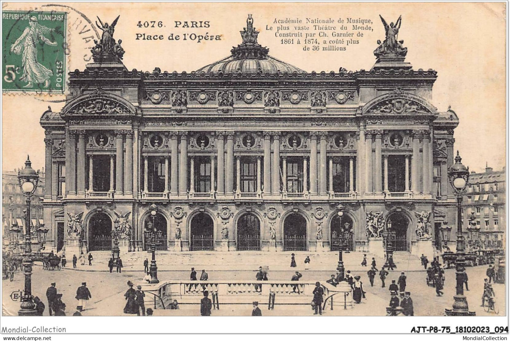 AJTP8-75-0866 - PARIS - Place De  L'opéra  - Plazas
