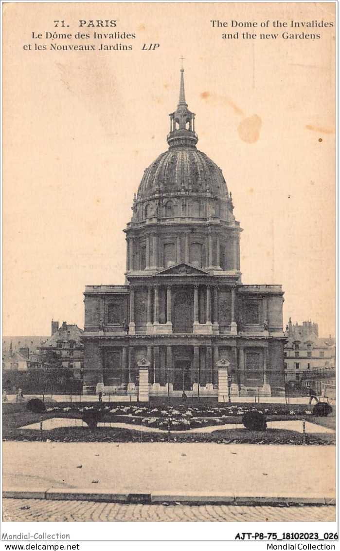 AJTP8-75-0832 - PARIS - Le Dome Des Invalides Et Les Nouveaux Jardins  - Panoramic Views