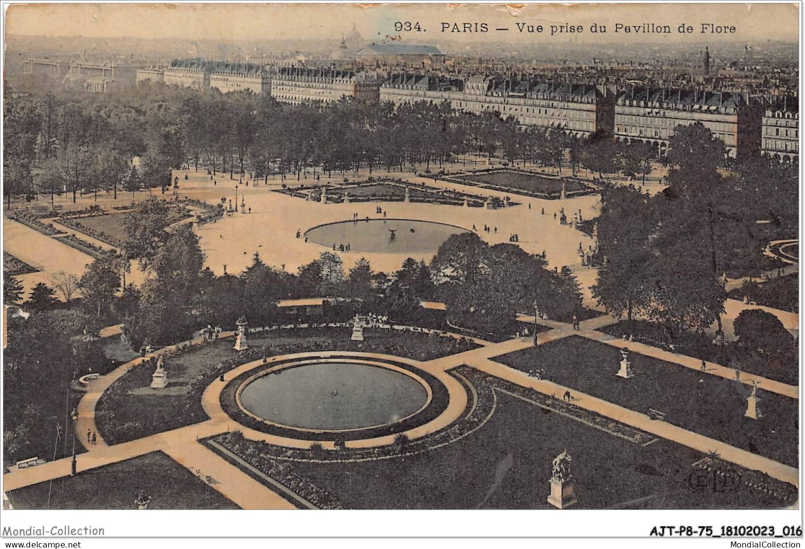 AJTP8-75-0827 - PARIS -vue Prise Du Pavillon De Flore  - Multi-vues, Vues Panoramiques