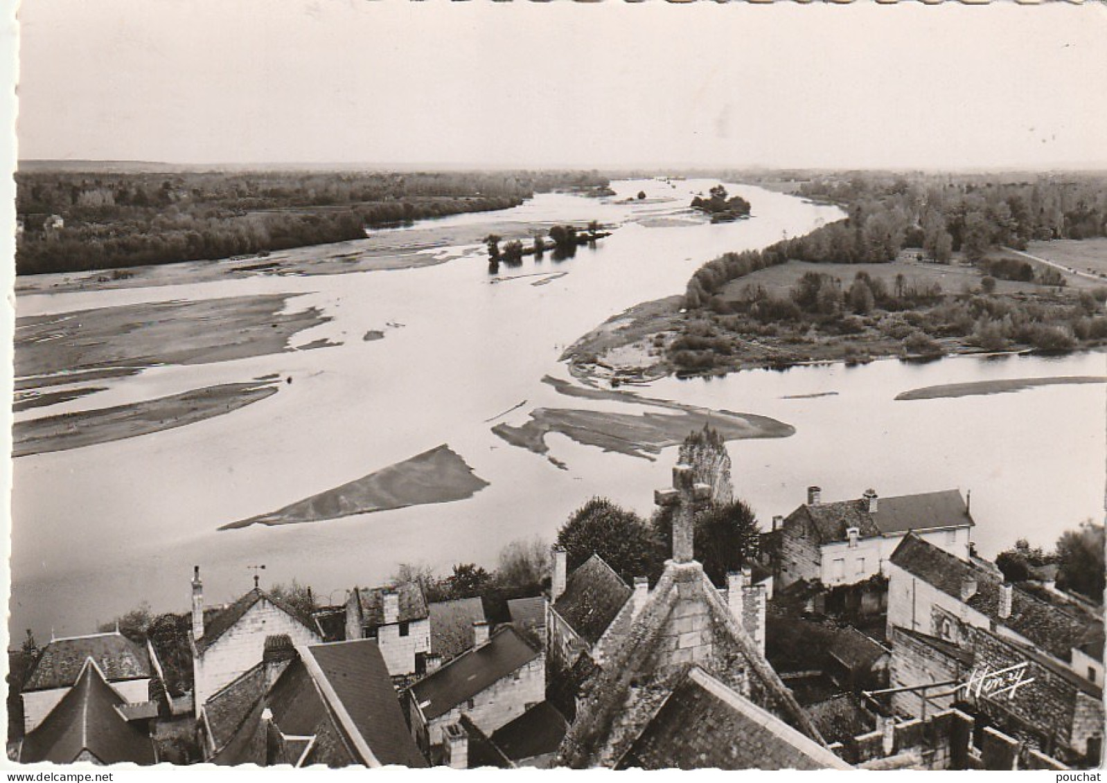 XXX -(37) CANDES - LE CONFLUENT DE LA VIENNE ET DE LA LOIRE - VUE AERIENNE GENERALE - 2 SCANS - Other & Unclassified