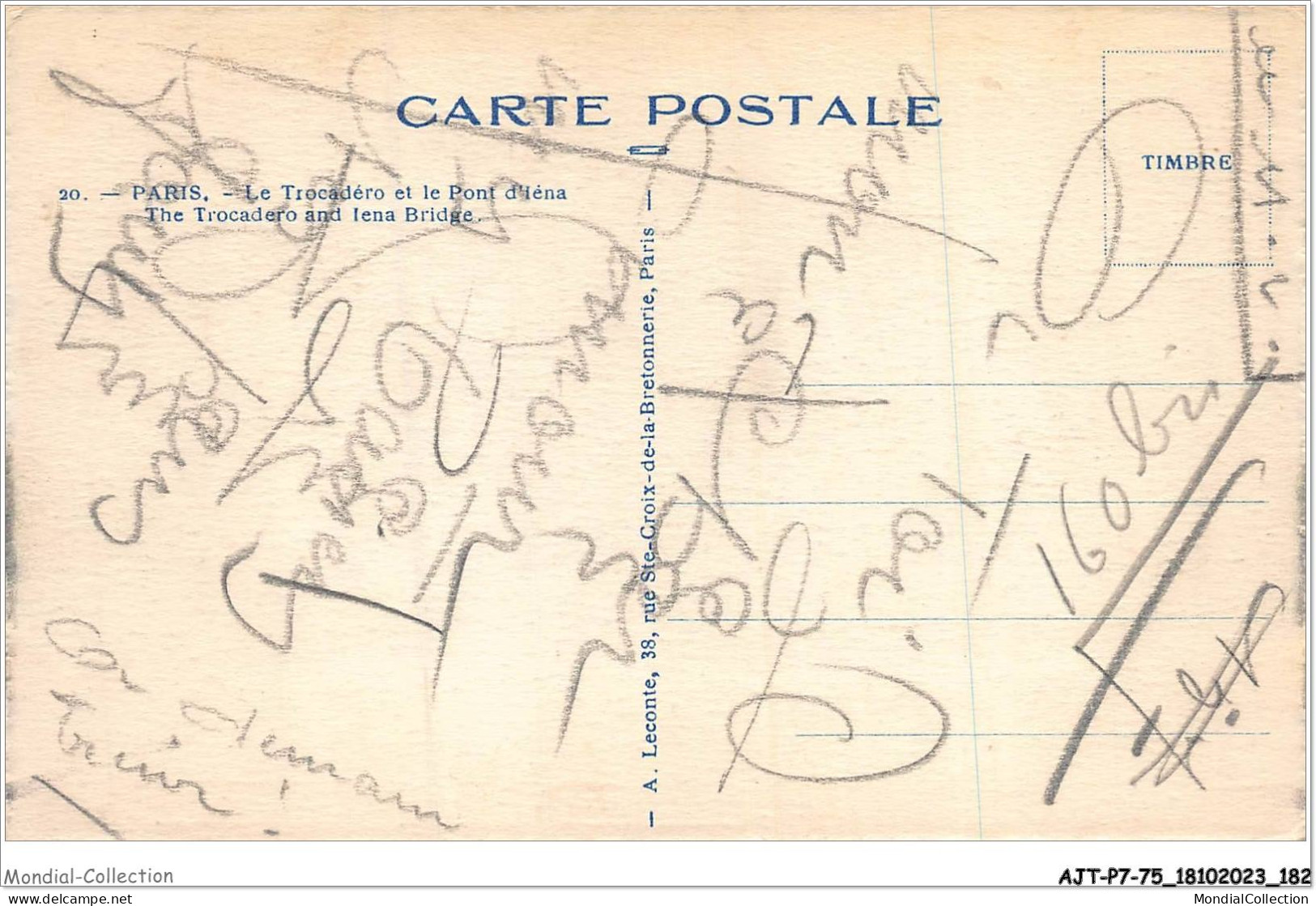 AJTP7-75-0804 - PARIS - Le Trocadero Et Le Pont D'iena  - Cartas Panorámicas