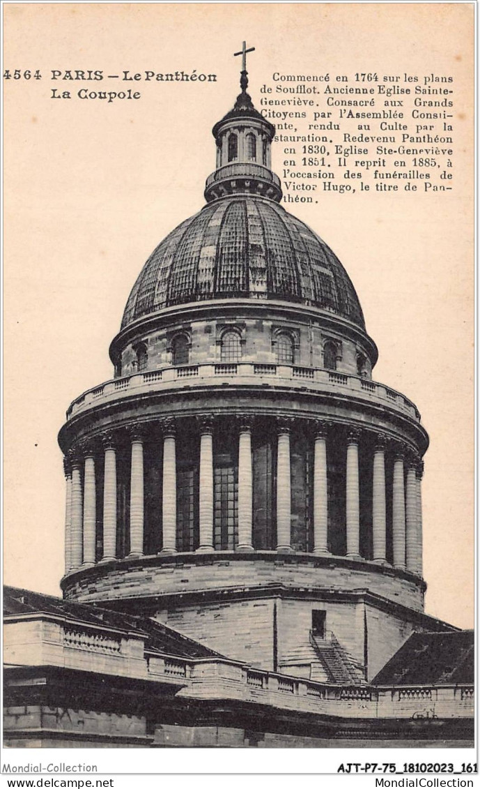 AJTP7-75-0794 - PARIS - Le Panthéon - La Coupole  - Pantheon