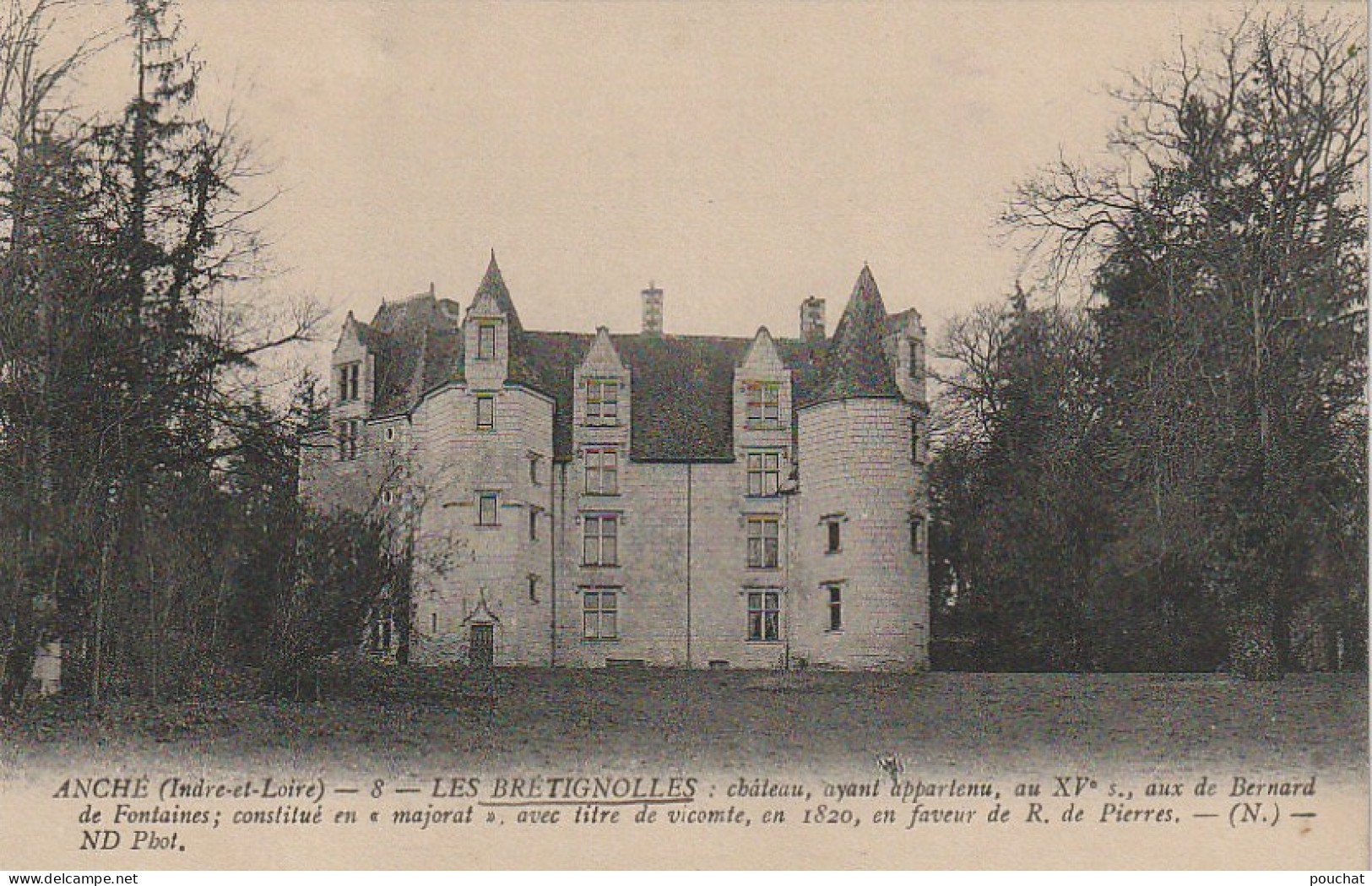 XXX -(37) ANCHE - CHATEAU DES BRETIGNOLLES - 2 SCANS - Other & Unclassified