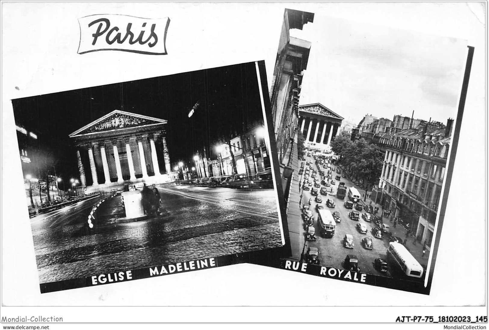 AJTP7-75-0786 - PARIS - Eglise Madeleine, Rue Royale  - Multi-vues, Vues Panoramiques