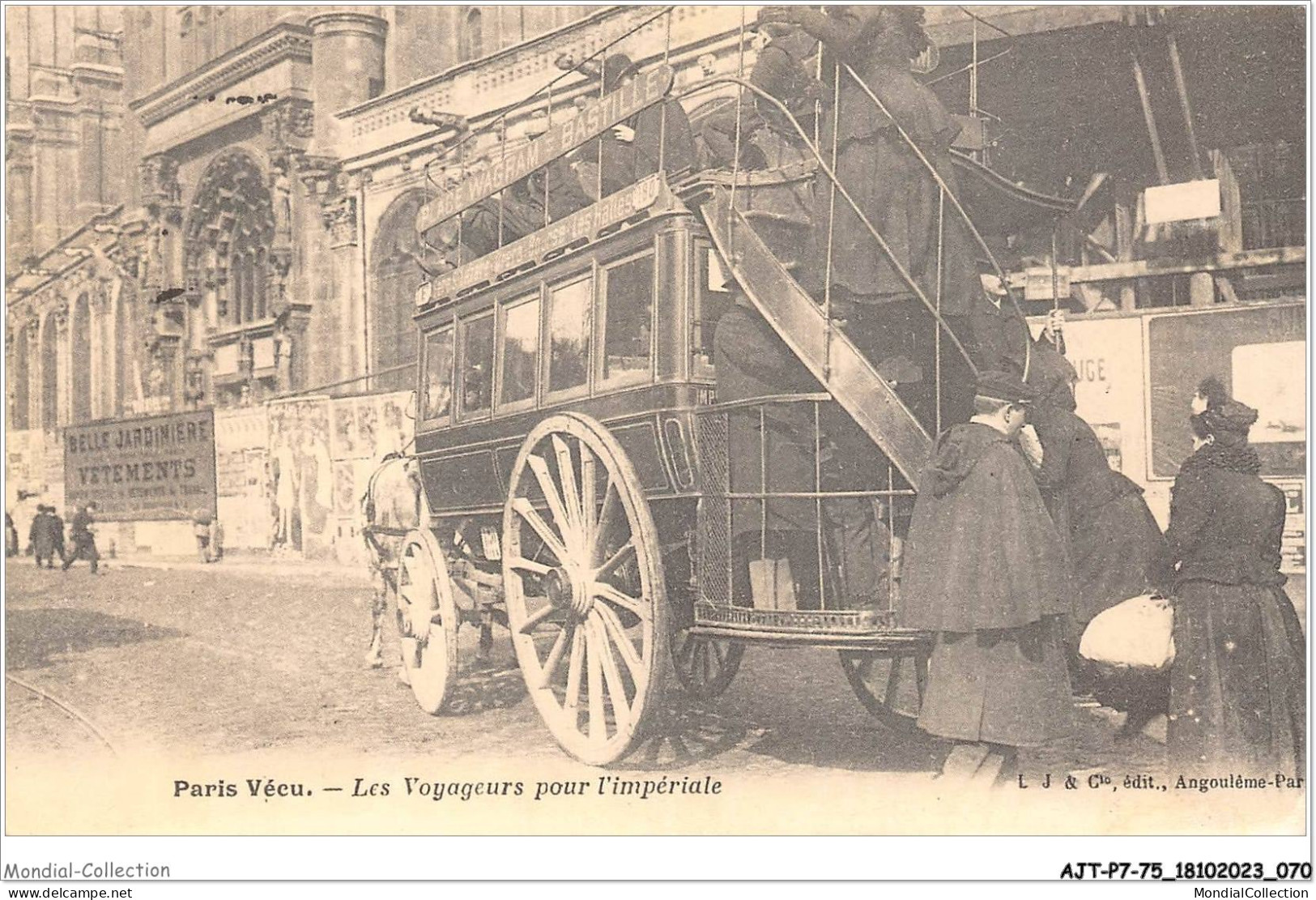AJTP7-75-0749 - PARIS - Les Voyageurs Pour L'impériale REPRODUCTION - Transport Urbain En Surface