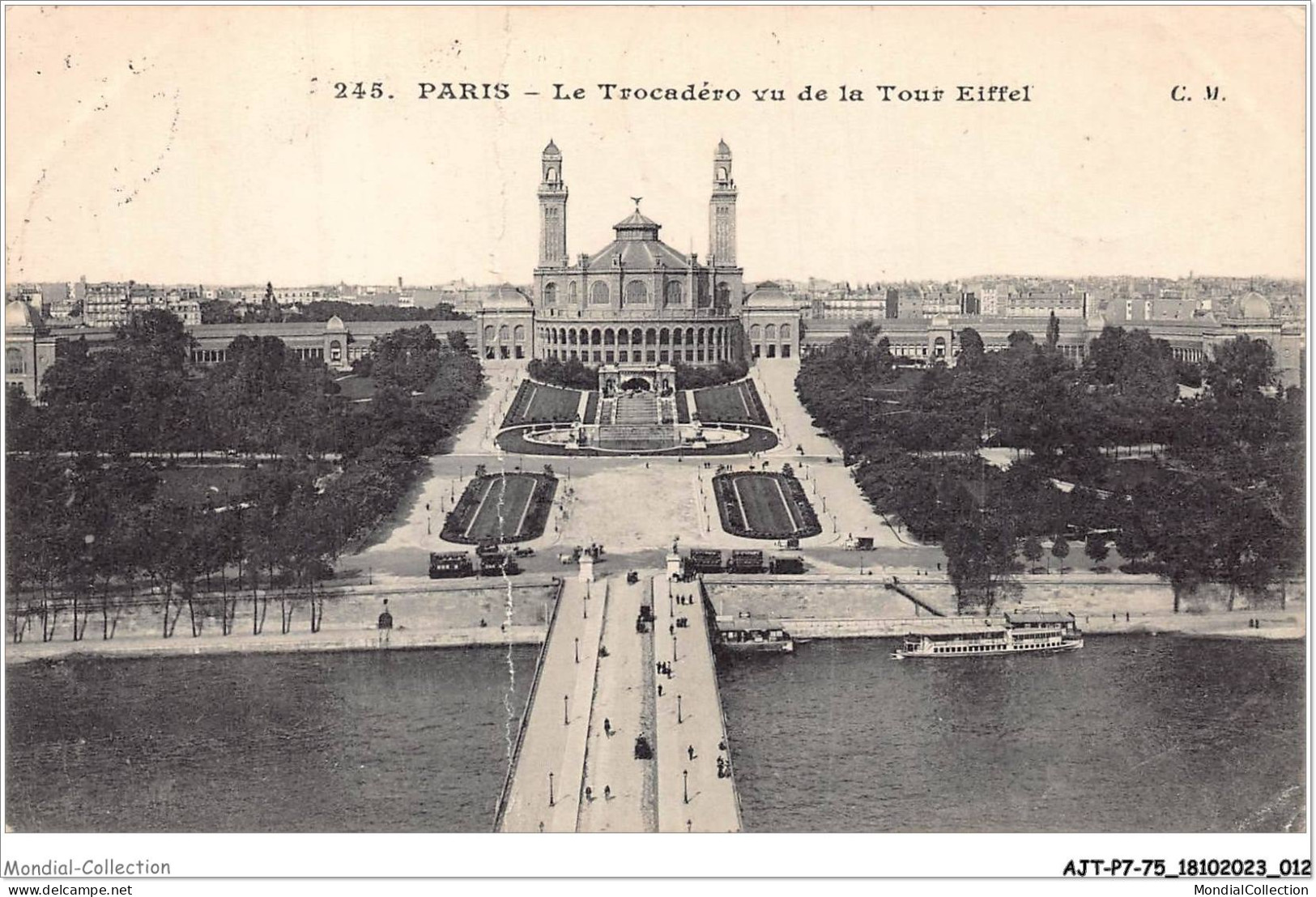 AJTP7-75-0720 - PARIS - Le Trocadero Vu De La Tour Eiffel - Mehransichten, Panoramakarten