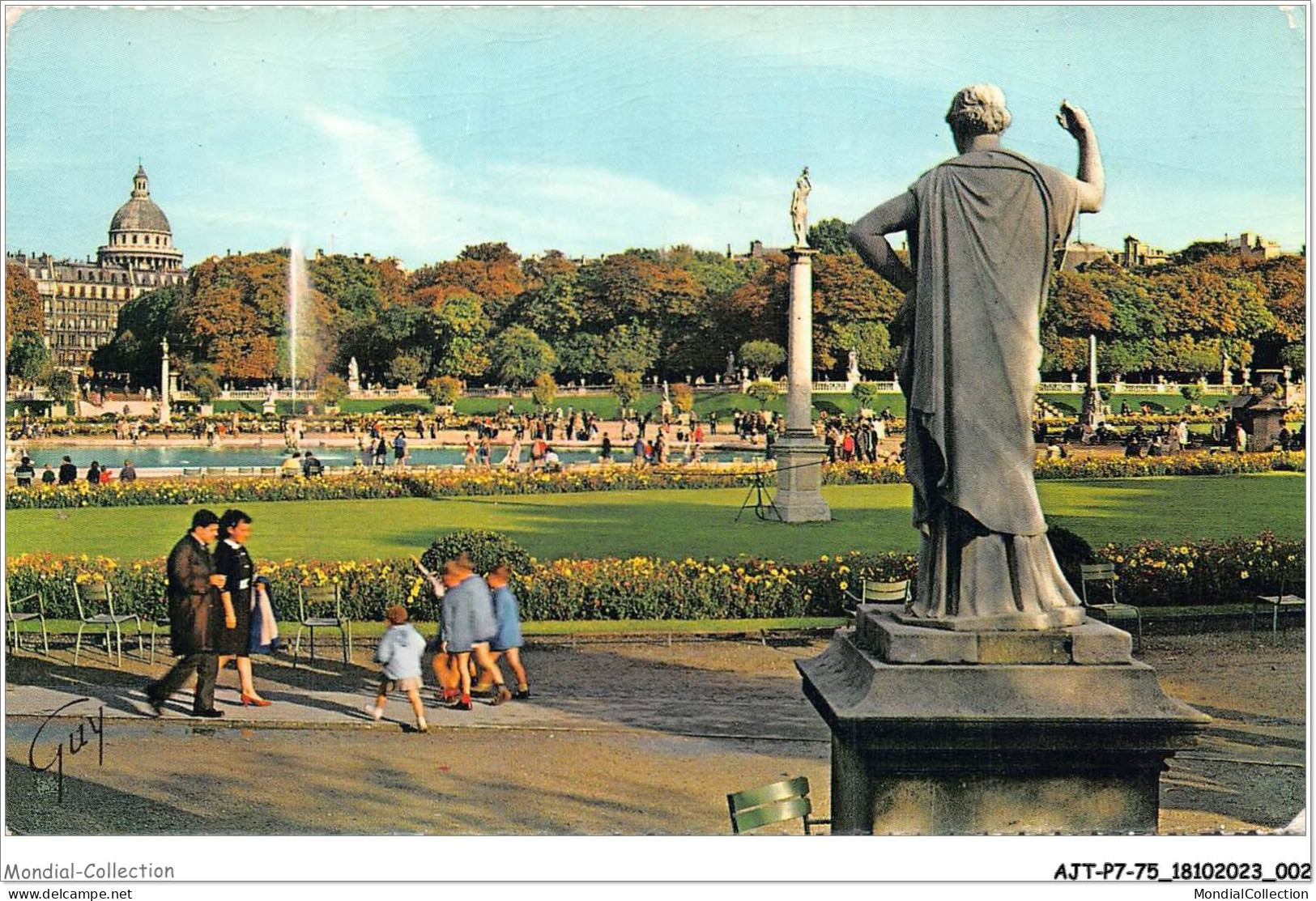 AJTP7-75-0715 - PARIS - Jardin Du Luxemboug - Le Panthéon - Panoramic Views