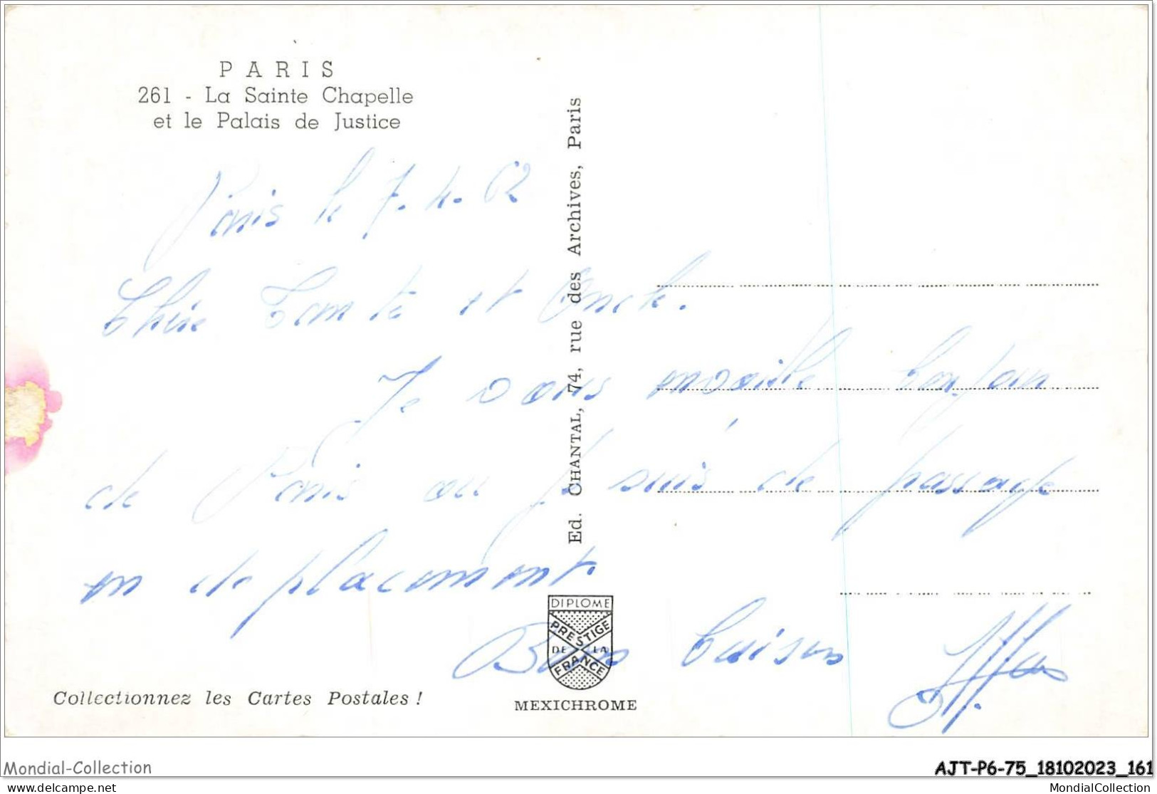 AJTP6-75-0693 - PARIS - La Sainte Chapelle Et Le Palais De Justice  - Cartas Panorámicas