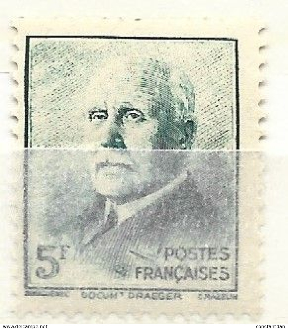 FRANCE N° 524 5F VERT BLEU TYPEMAZELIN CHIFFRE 5 BLANC NEUF SANS CHARNIERE - Unused Stamps