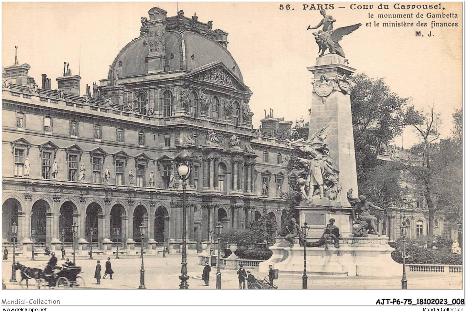 AJTP6-75-0617 - PARIS - Cour Du Carrosel, Monument De Gambetta, Ministère Des Finances  - Panoramic Views