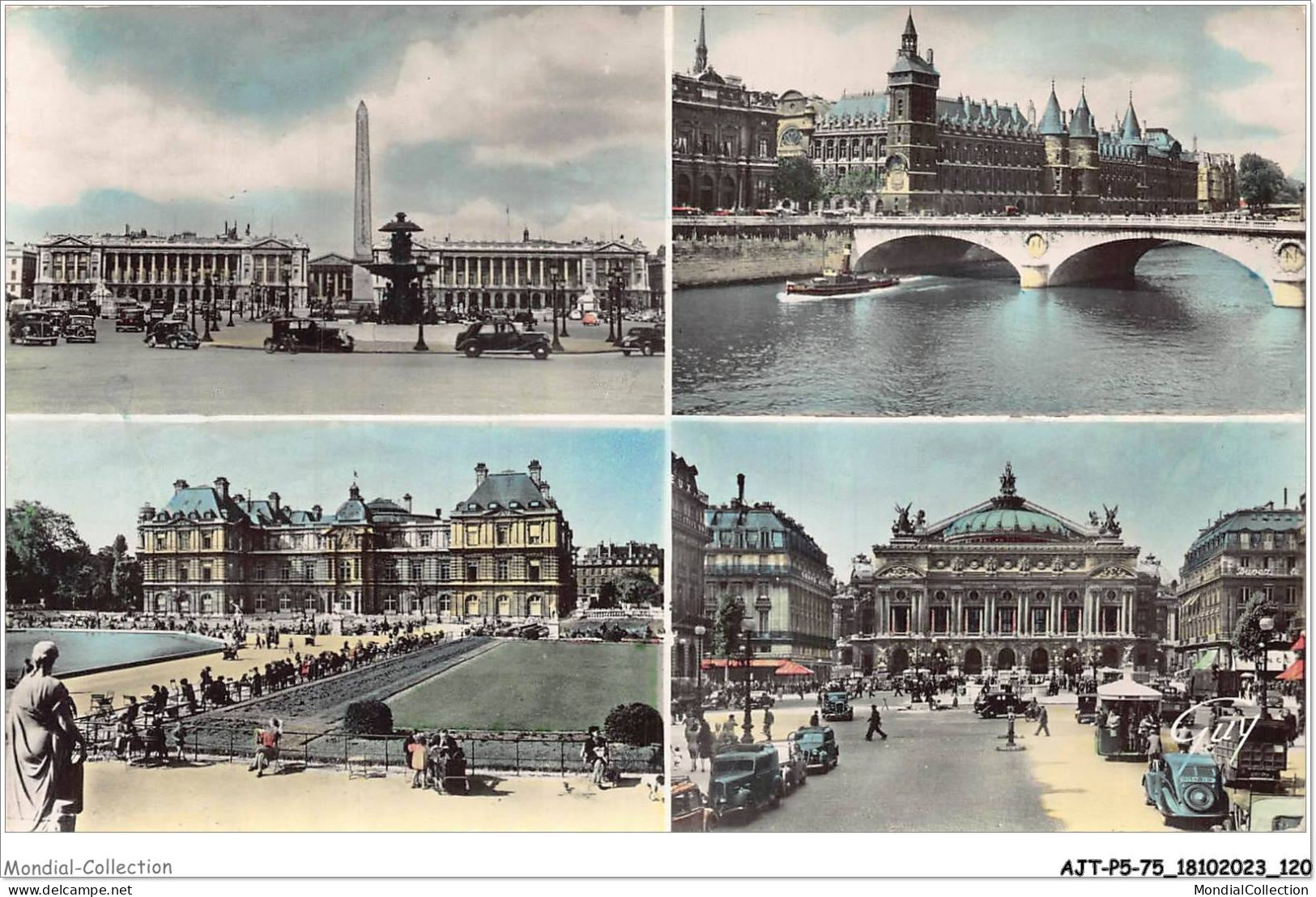 AJTP5-75-0572 - PARIS - La Place De La Concorde, La Conciergerie, Palais Du Luxembourg - Multi-vues, Vues Panoramiques