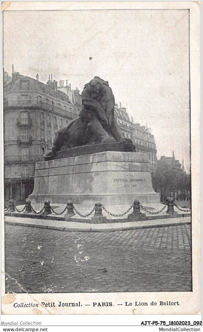 AJTP5-75-0558 - PARIS - Le Lion De Belfort  - Statuen