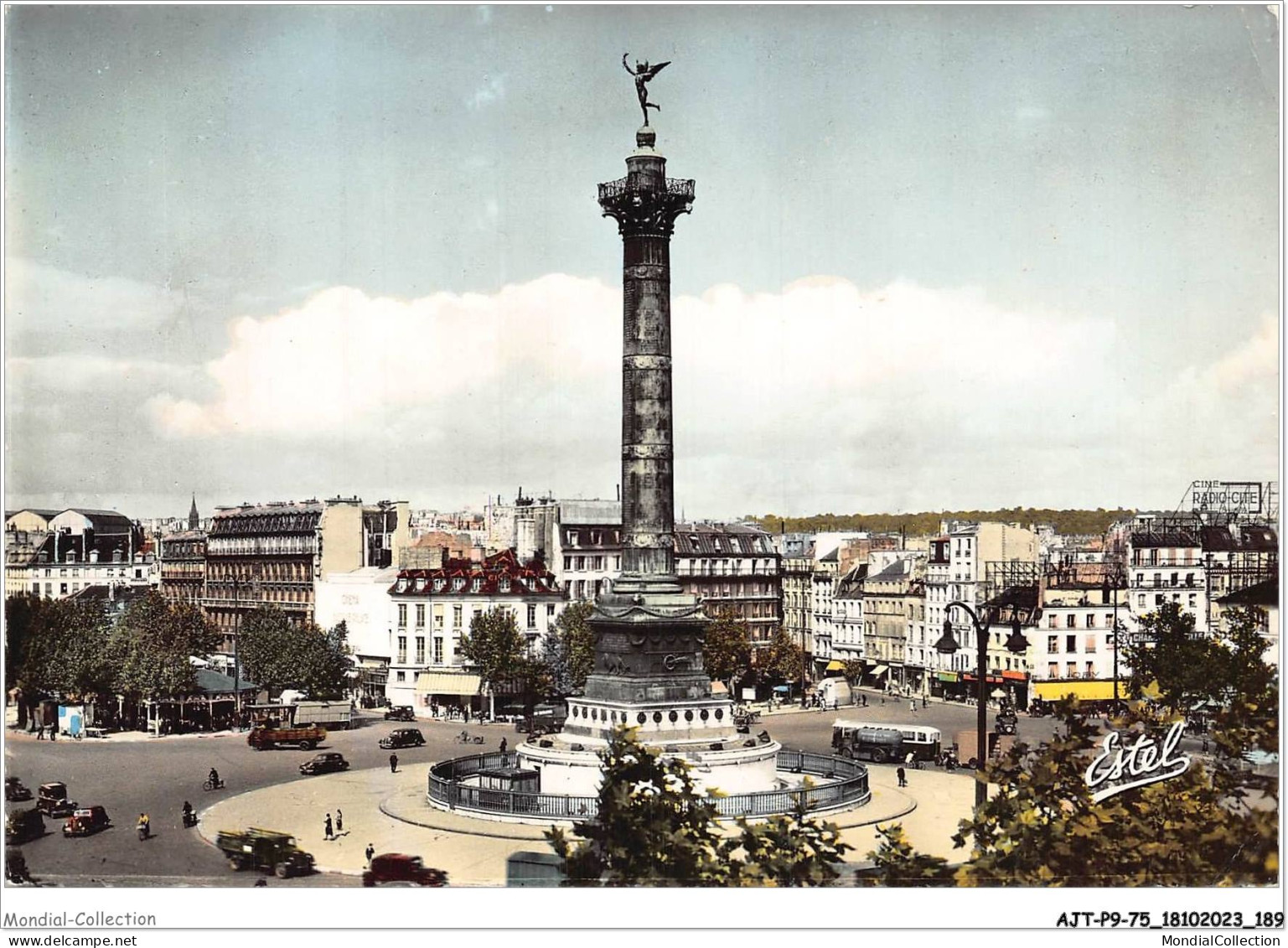 AJTP9-75-01015 - PARIS - Place De La Bastille Et La Colonne De Juillet  - Plätze