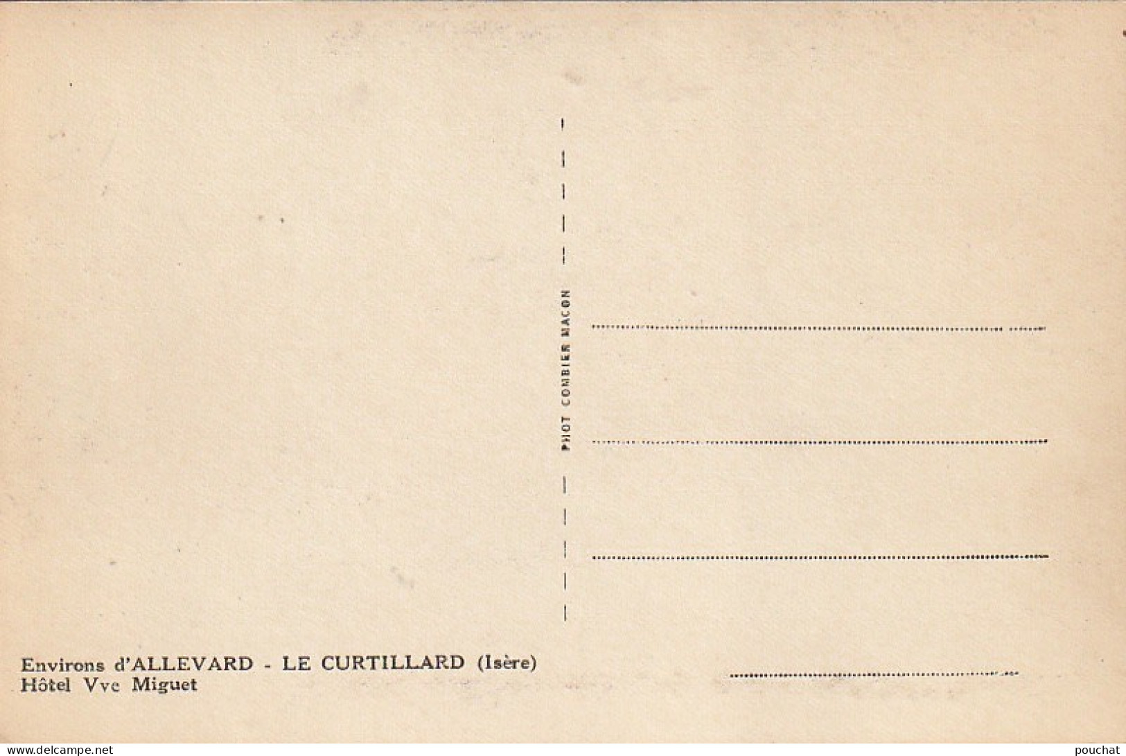 XXX -(38) ENVIRONS D' ALLEVARD  - LE CURTILLARD - HOTEL Vve MIGUET - SOUS LA NEIGE - 2 SCANS - Otros & Sin Clasificación