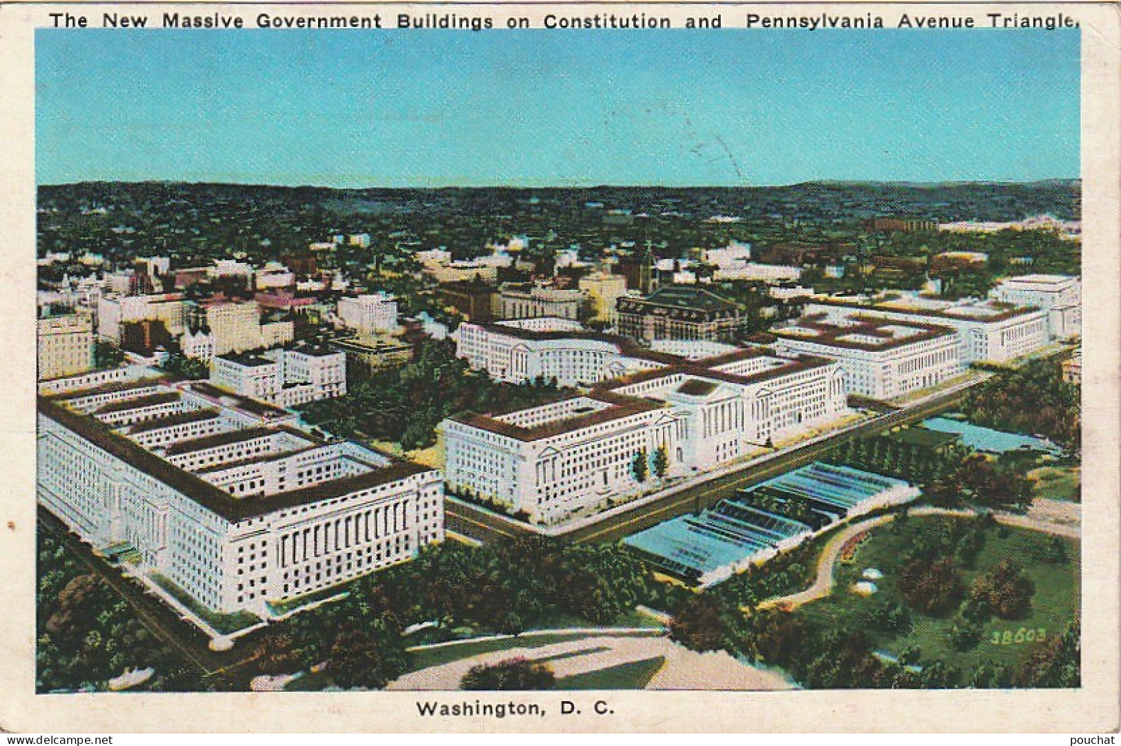 XXX - WASHINGTON D. C. , U.S.A - THE NEW MASSIVE GOVERNMENT BUILDINGS ON CONSTITUTION AND PENNSYLVANIA  AVENUE TRIANGLE - Washington DC