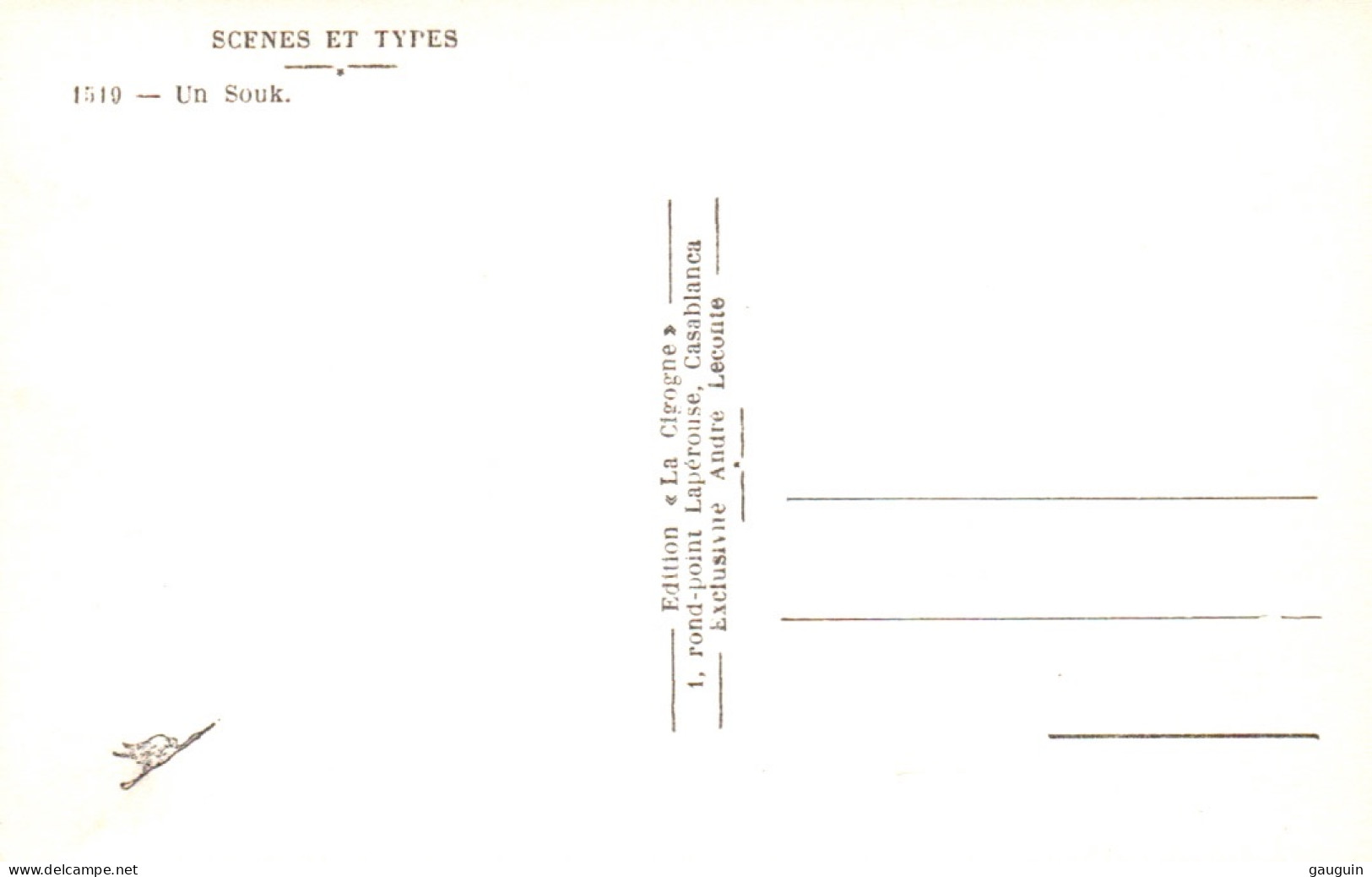 CPA - MAROC - Scènes & Types - Un Souk (Ain Harrouda) - Edition La Cigogne Casablanca - Autres & Non Classés