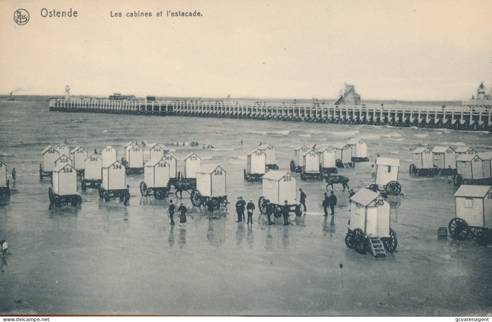 OOSTENDE    LES CABINES ET L'ESTACADE           ZIE AFBEELDINGEN - Oostende