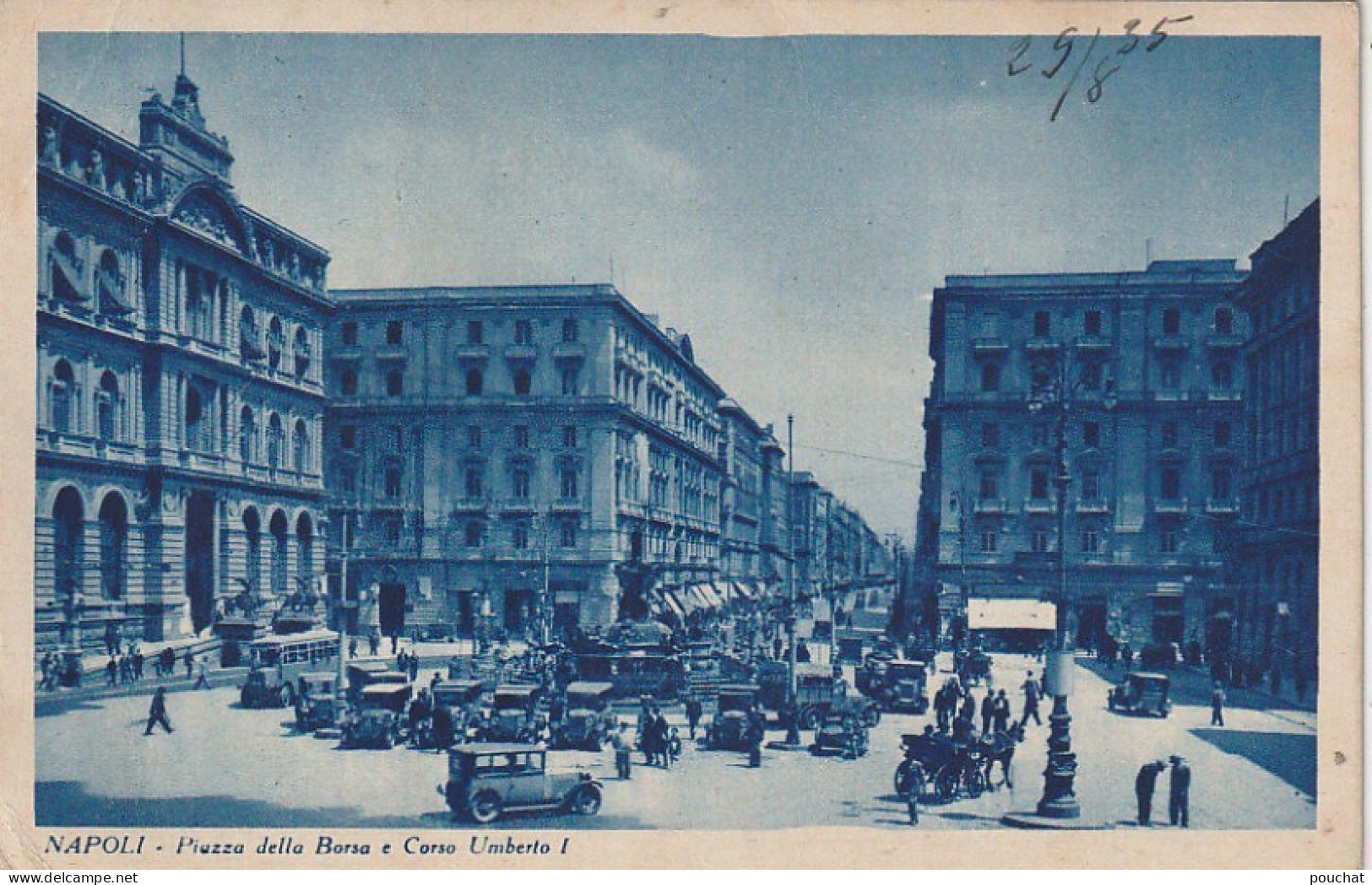 XXX - NAPOLI ( ITALIA ) - PIAZZA DELLA BORSA E CORSO UMBERTO - 2 SCANS - Napoli (Naples)