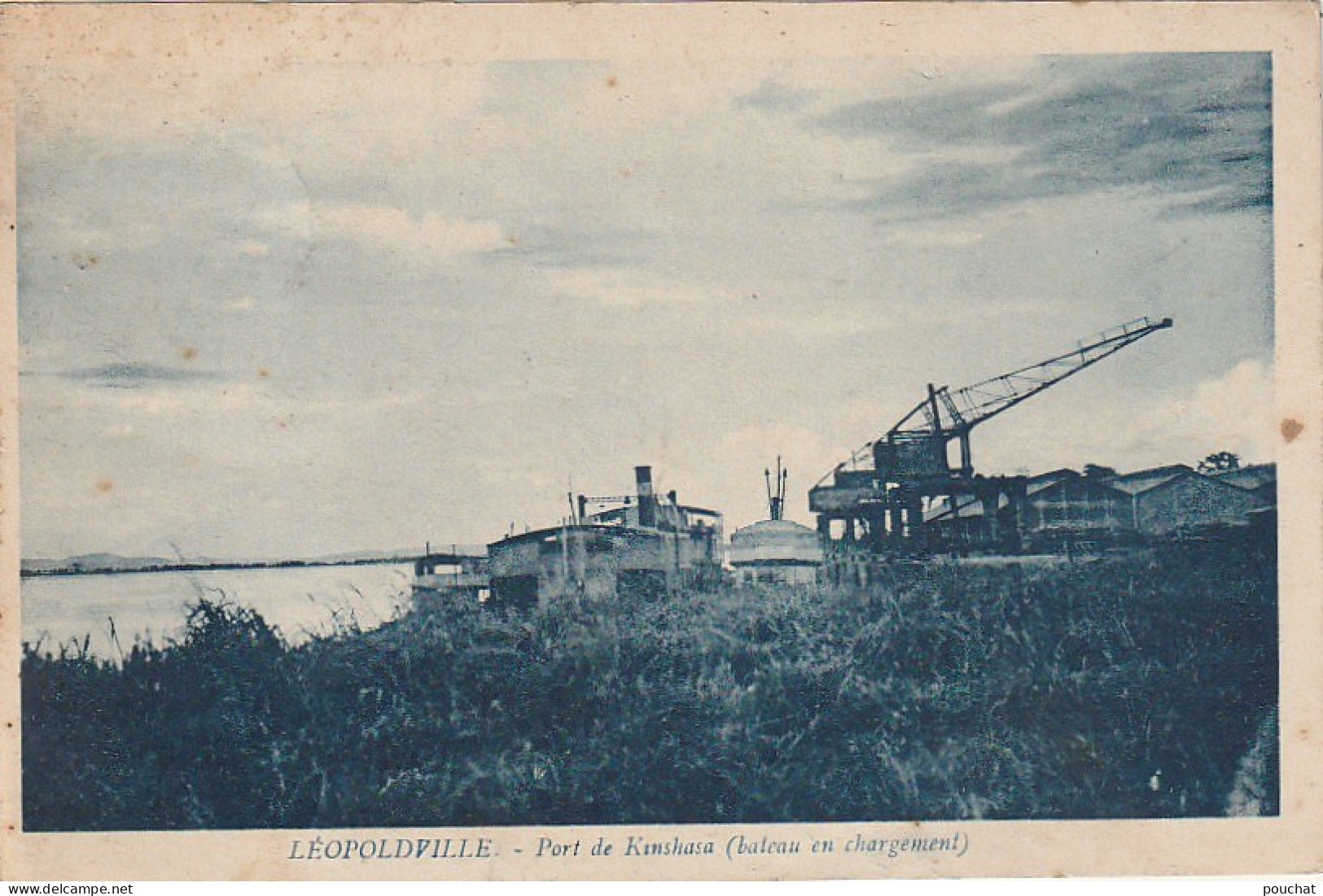 XXX - LEOPOLDVILLE - PORT DE KINSHASA ( BATEAU EN CHARGEMENT ) - EDIT. BESSIERES - 2 SCANS - Kinshasa - Léopoldville