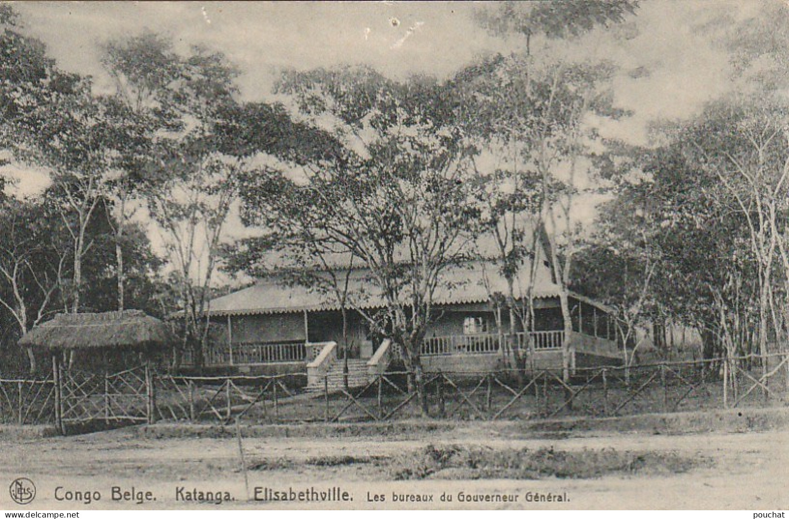 XXX - CONGO BELGE - KATANGA - ELISABETHVILLE - LES BUREAUX DU GOUVERNEUR GENERAL - 2 SCANS - Belgisch-Congo