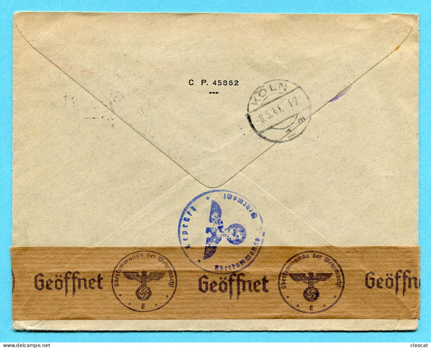 R - Zensurbrief Von Lugano 1941 Nach Köln Mit 2 Freistempel - Covers & Documents