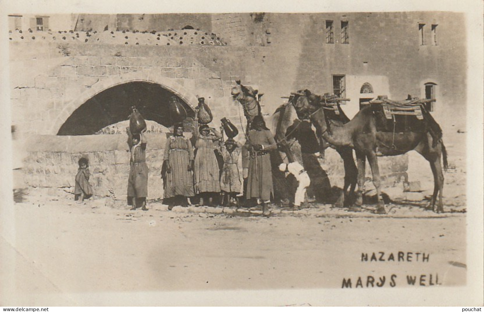 XXX - NAZARETH ( ISRAEL ) - MARY' S WELL - ANIMATION - FEMMES A LA FONTAINE - 2 SCANS - Israel