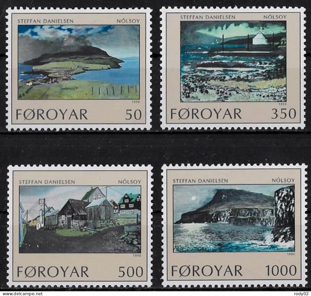 FEROE - ART - PEINTURES DE STEFFAN DANIELSEN - N° 201 A 204 - NEUF** MNH - Faroe Islands