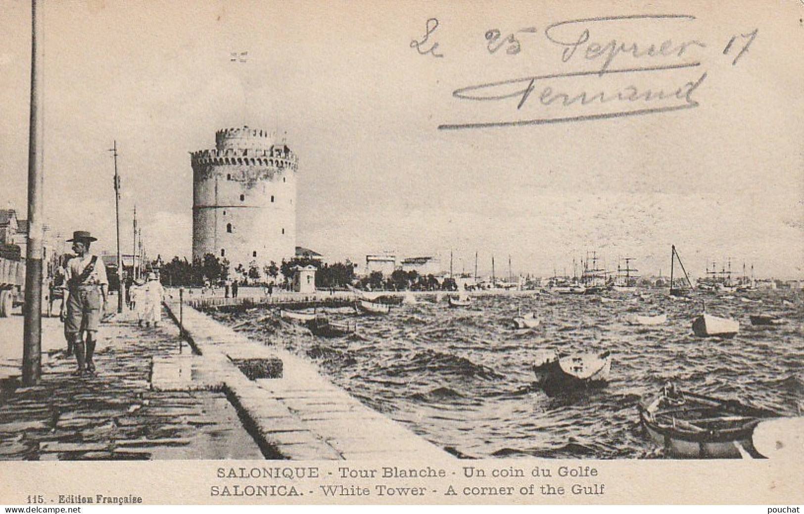 XXX - SALONIQUE ( GRECE ) - TOUR BLANCHE - UN COIN DU GOLFE - SALONICA - WHITE TOWER - A CORNER OF THE GULF - Grèce