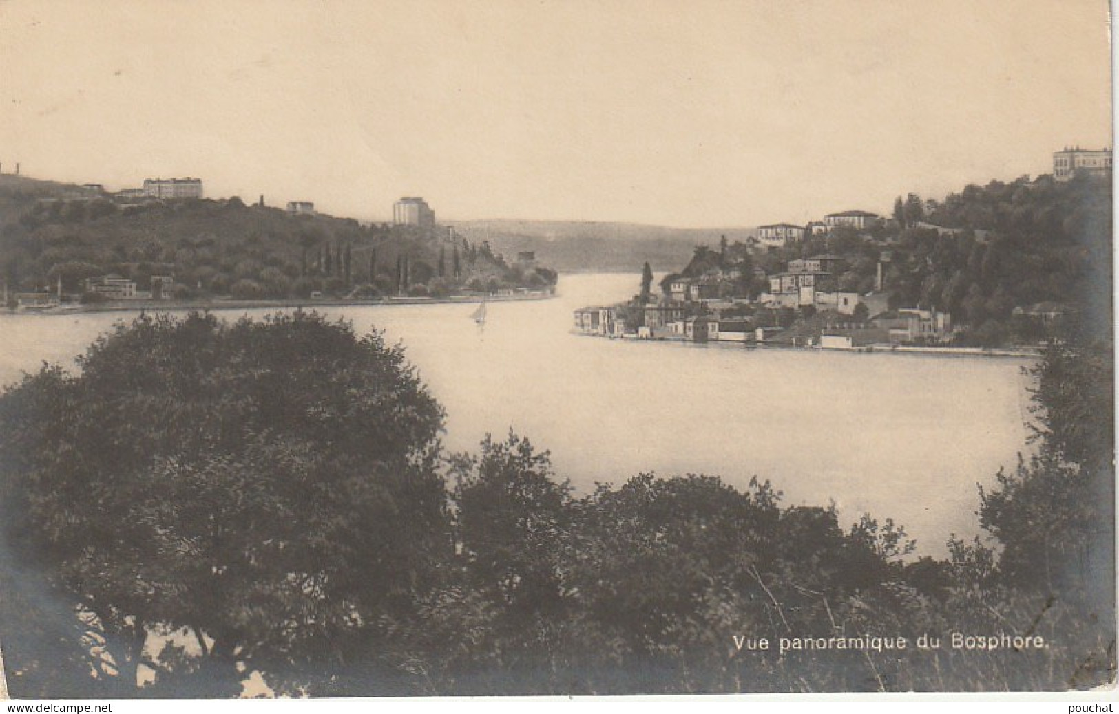 XXX - CONSTANTINOPLE ( TURQUIE ) - VUE PANORAMIQUE DU BOSPHORE - 2 SCANS - Turkey