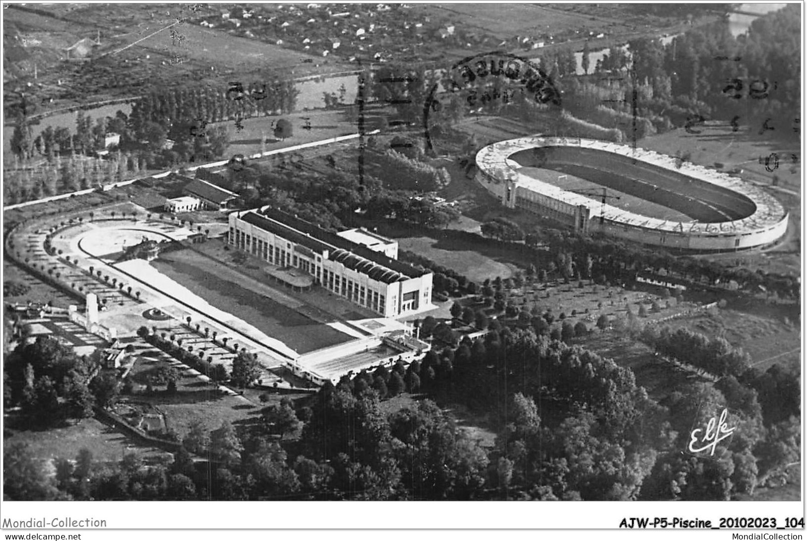 AJWP5-0487 - PISCINE - TOULOUSE - GRANDE PISCINE MUNICIPAL E STADIUM - VUE AERIENNE  - Autres & Non Classés