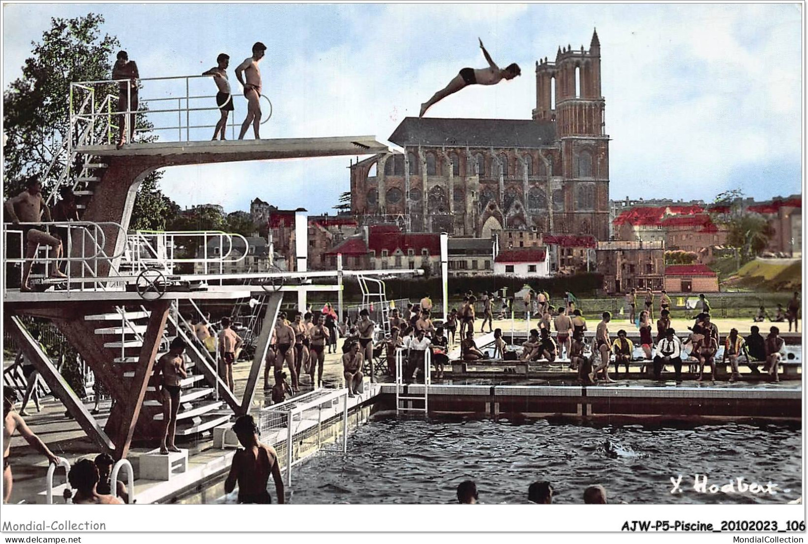 AJWP5-0488 - PISCINE - NANTES-LA-JOLIE - LE PISCINE DANS L'ILE AUX DAMES  - Autres & Non Classés