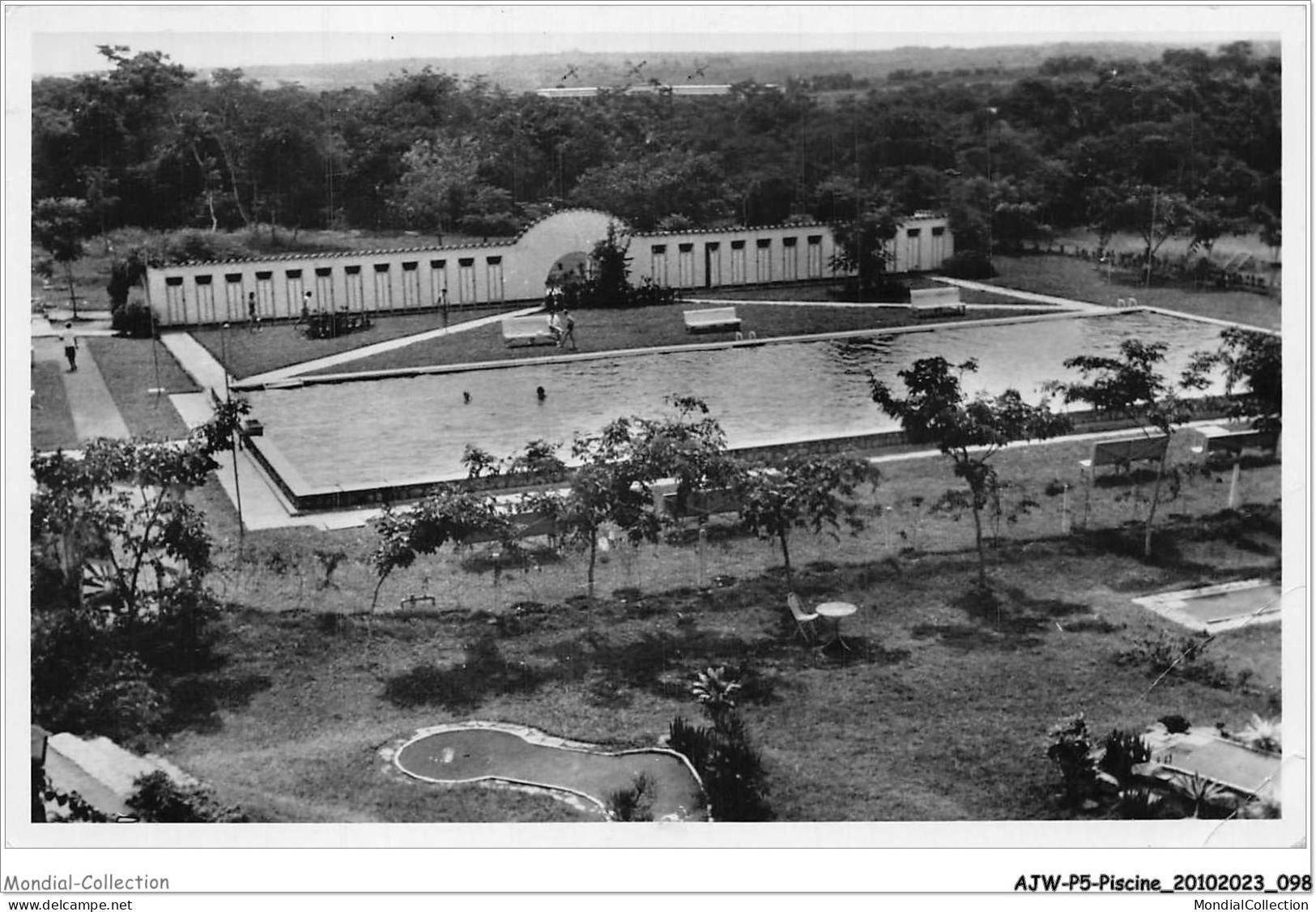 AJWP5-0484 - PISCINE - CERCLE DE LULUABOURG - BASSIN DE NATATION ET GOLF MINIATURE  - Autres & Non Classés