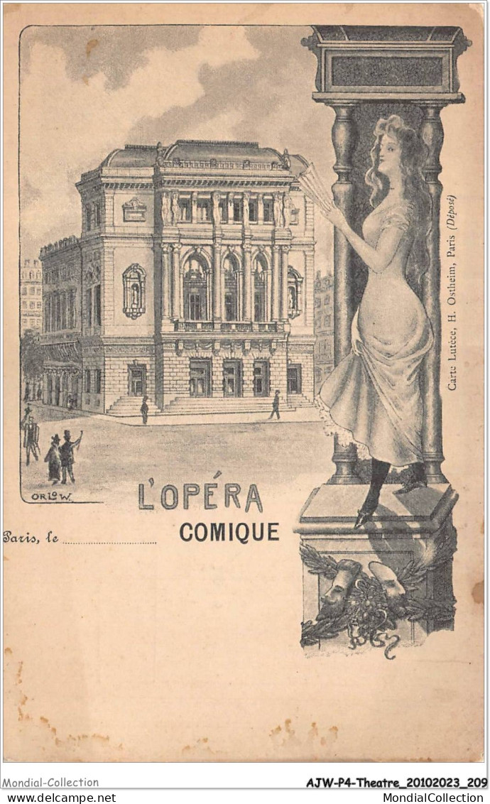 AJWP4-0434 - THEATRE - PARIS - L'OPERA COMIQUE  - Theater