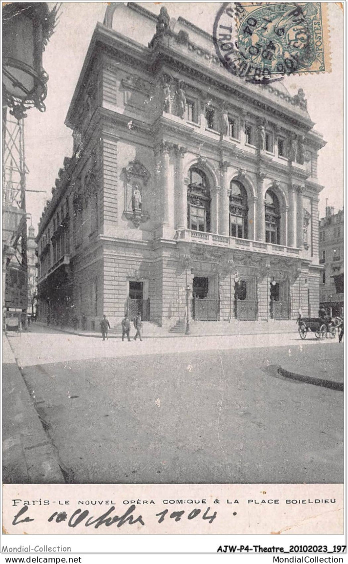 AJWP4-0428 - THEATRE - PARIS - LE NOUVEL OPERA COMIQUE - LA PLACE BOIELDIEU  - Théâtre