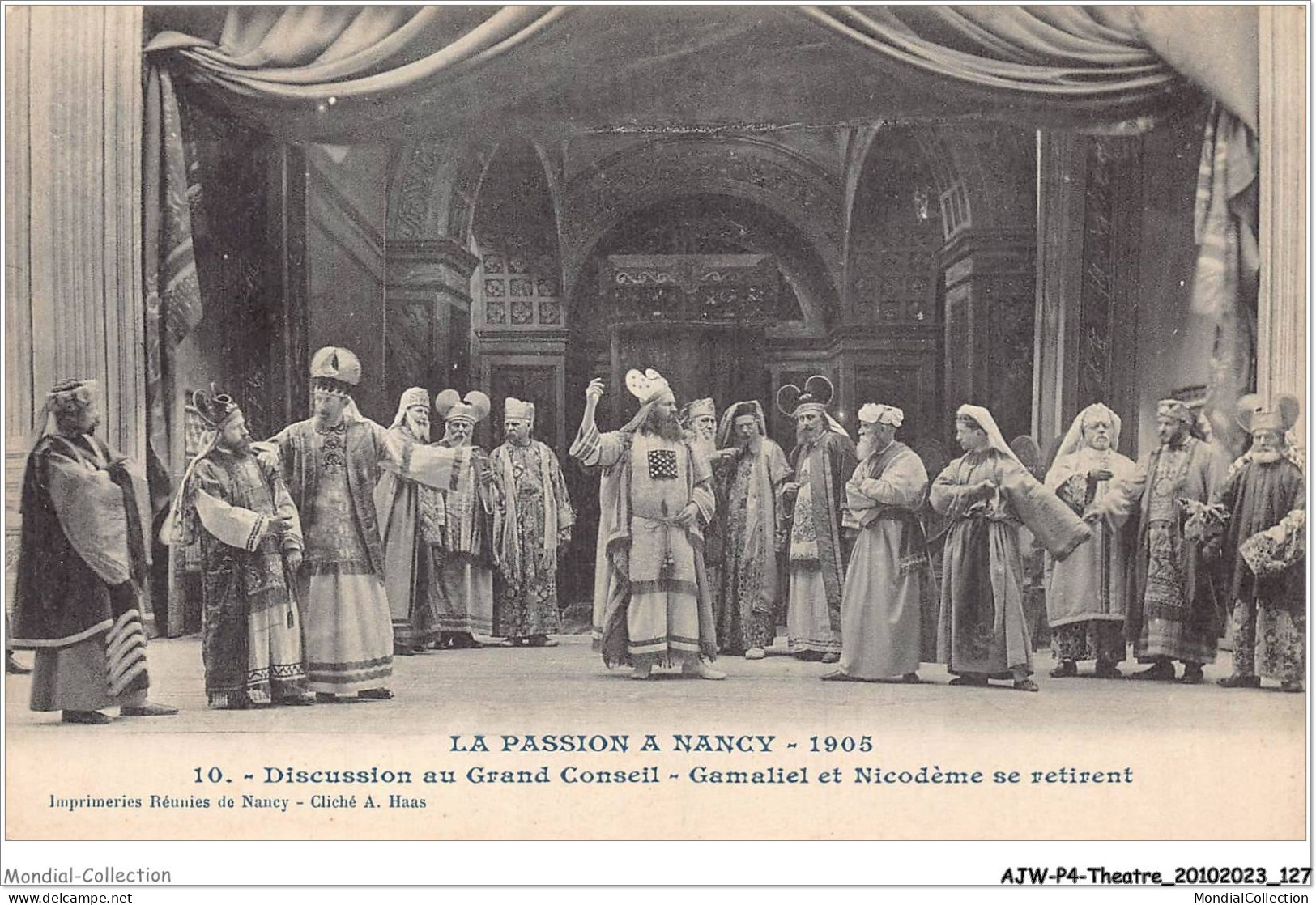 AJWP4-0393 - THEATRE - LA PASSION A NANCY - 1905 - DISCUSSION AU GRAND CONSEIL  - Theater