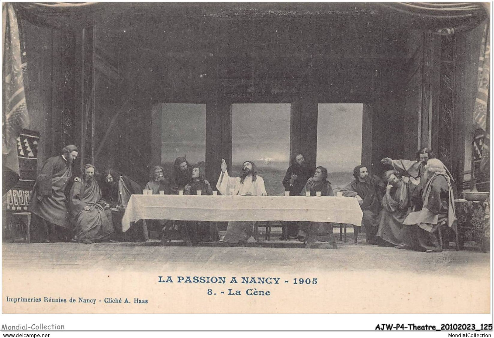 AJWP4-0392 - THEATRE - LA PASSION A NANCY - 1905 - LA CENE  - Theater