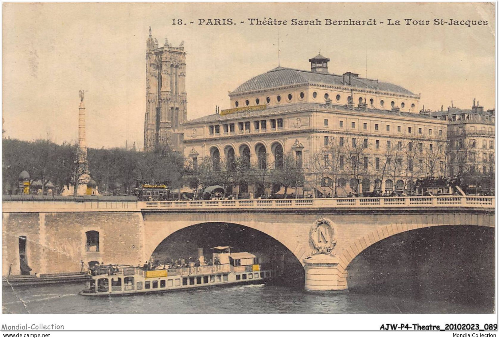 AJWP4-0374 - THEATRE - PARIS - THEATRE SARAH-BERNHARDT - LA TOUR ST-JACQUES  - Theater