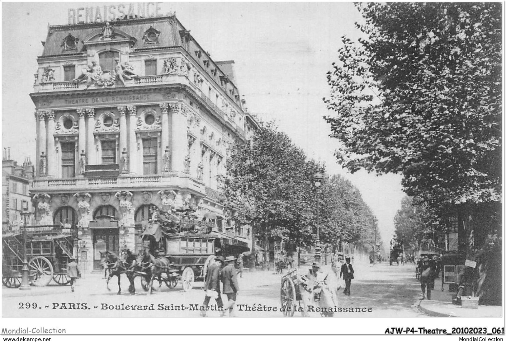 AJWP4-0360 - THEATRE - PARIS - BOULEVARD SAINT-MARTIN - THEATRE DE LA RENAISSANCE  - Théâtre