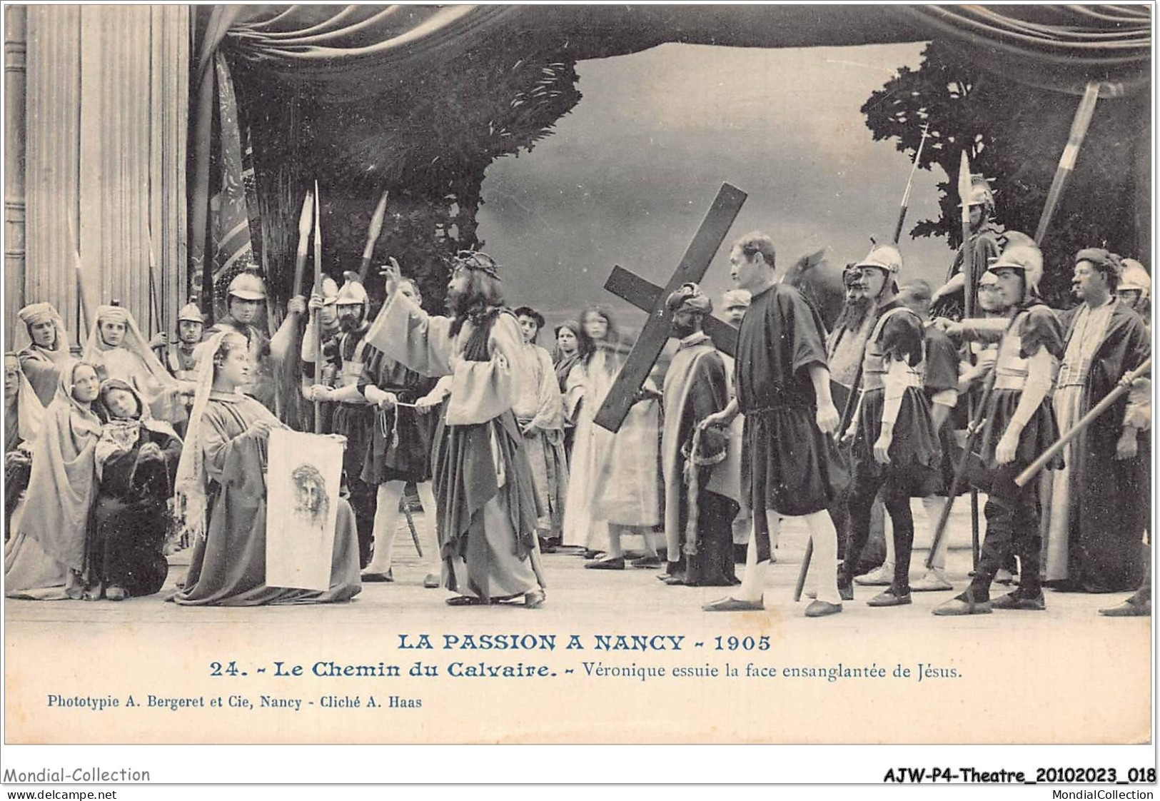 AJWP4-0339 - THEATRE - LA PASSION A NANCY - 1905 - LE CHEMIN DU CALVAIRE  - Theatre