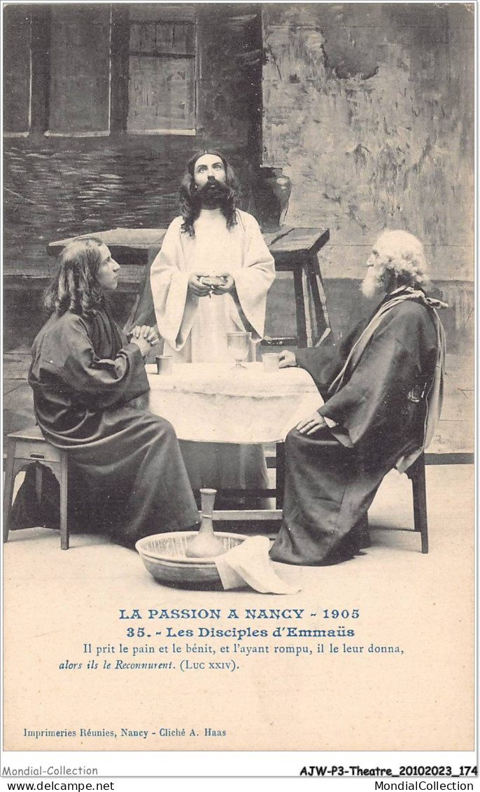AJWP3-0316 - THEATRE - LA PASSION A NANCY - 1905 - LES DISCIPLES D'EMMAÜS  - Théâtre