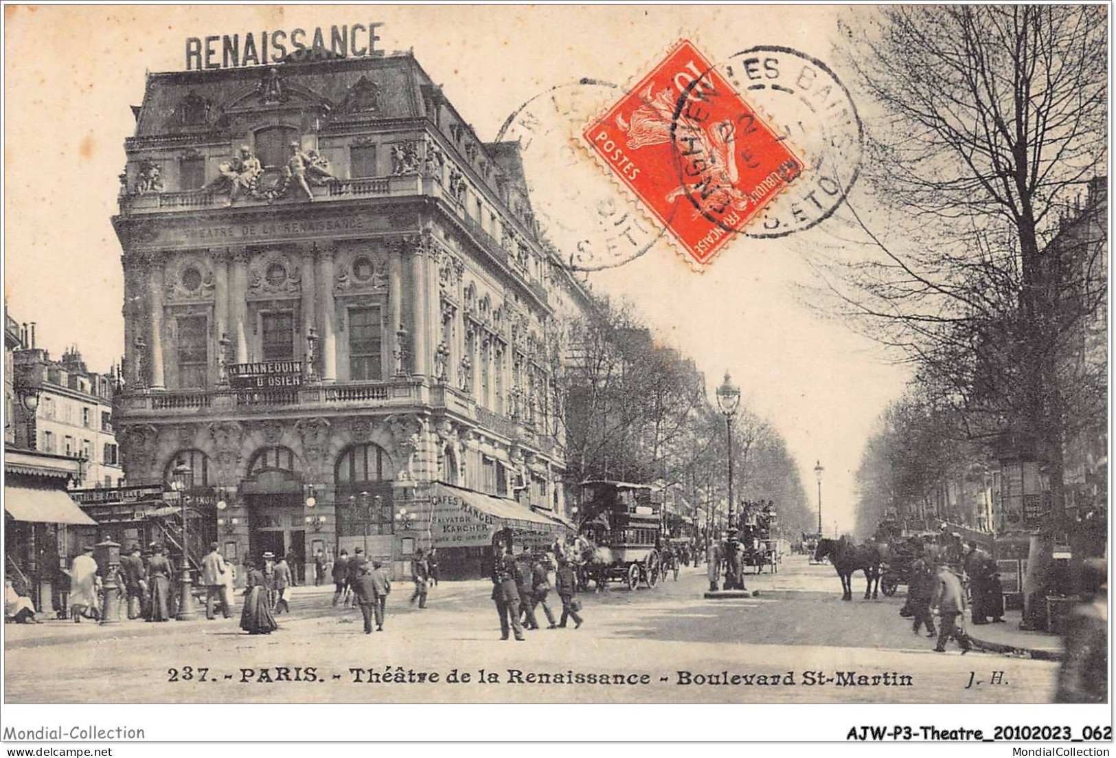 AJWP3-0260 - THEATRE - PARIS - THEATRE DE LA RENAISSANCE - BOULEVARD ST-MARTIN  - Theatre