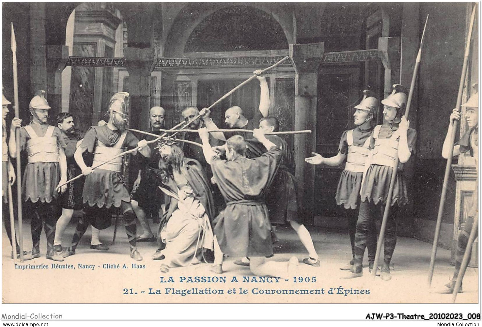 AJWP3-0233 - THEATRE - LA PASSION A NANCY - LA FLAGELLATION ET LE COURONNEMENT D'EPINES  - Theater