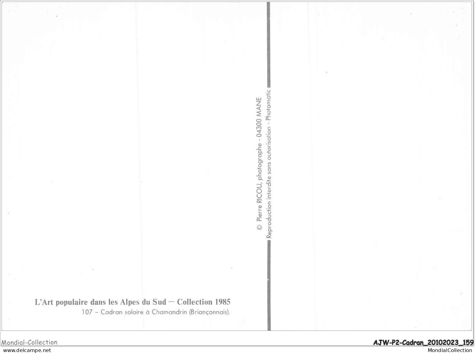 AJWP2-0201 - CADRAN-SOLAIRE - CADRAN SOLAIRE A CHAMANDRIN - BRIANCONNAIS  - Astronomie