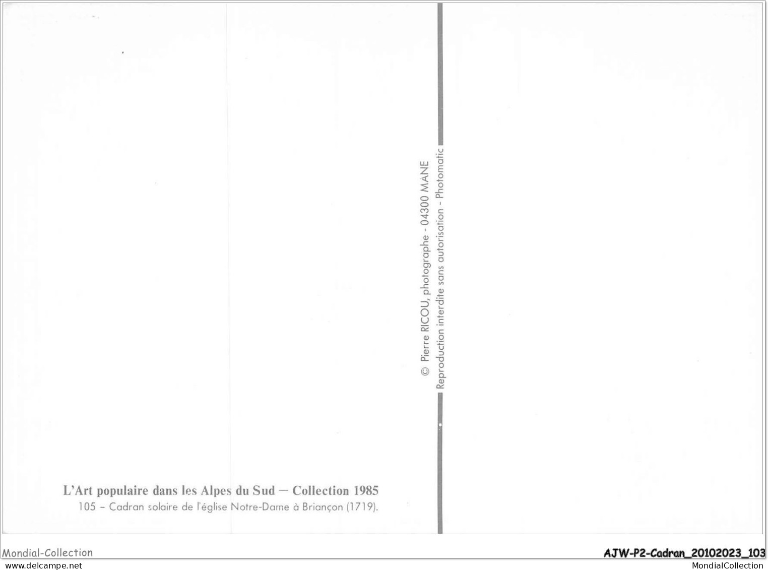 AJWP2-0173 - CADRAN-SOLAIRE - CADRAN SOLAIRE DE L'EGLISE NOTRE-DAME A BRIANCON  - Sterrenkunde