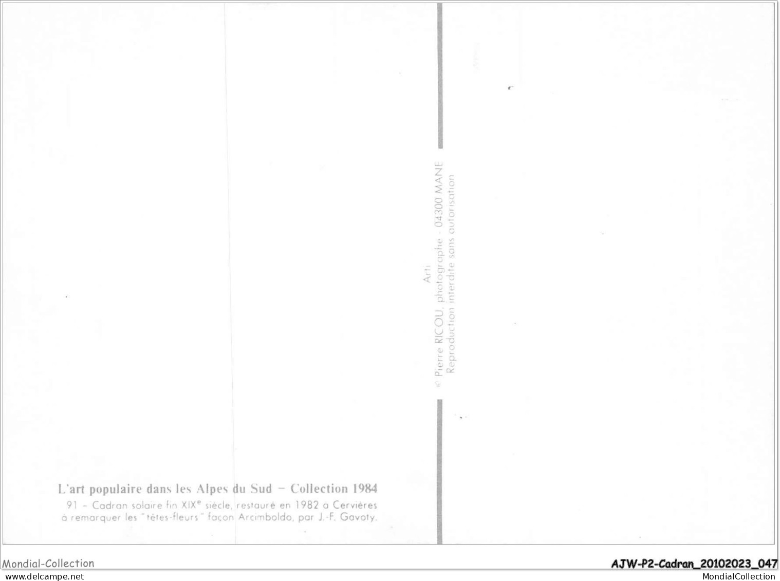 AJWP2-0145 - CADRAN-SOLAIRE - CADRAN SOLAIRE FIN XIXe RESTAURE EN 1982  - Sterrenkunde