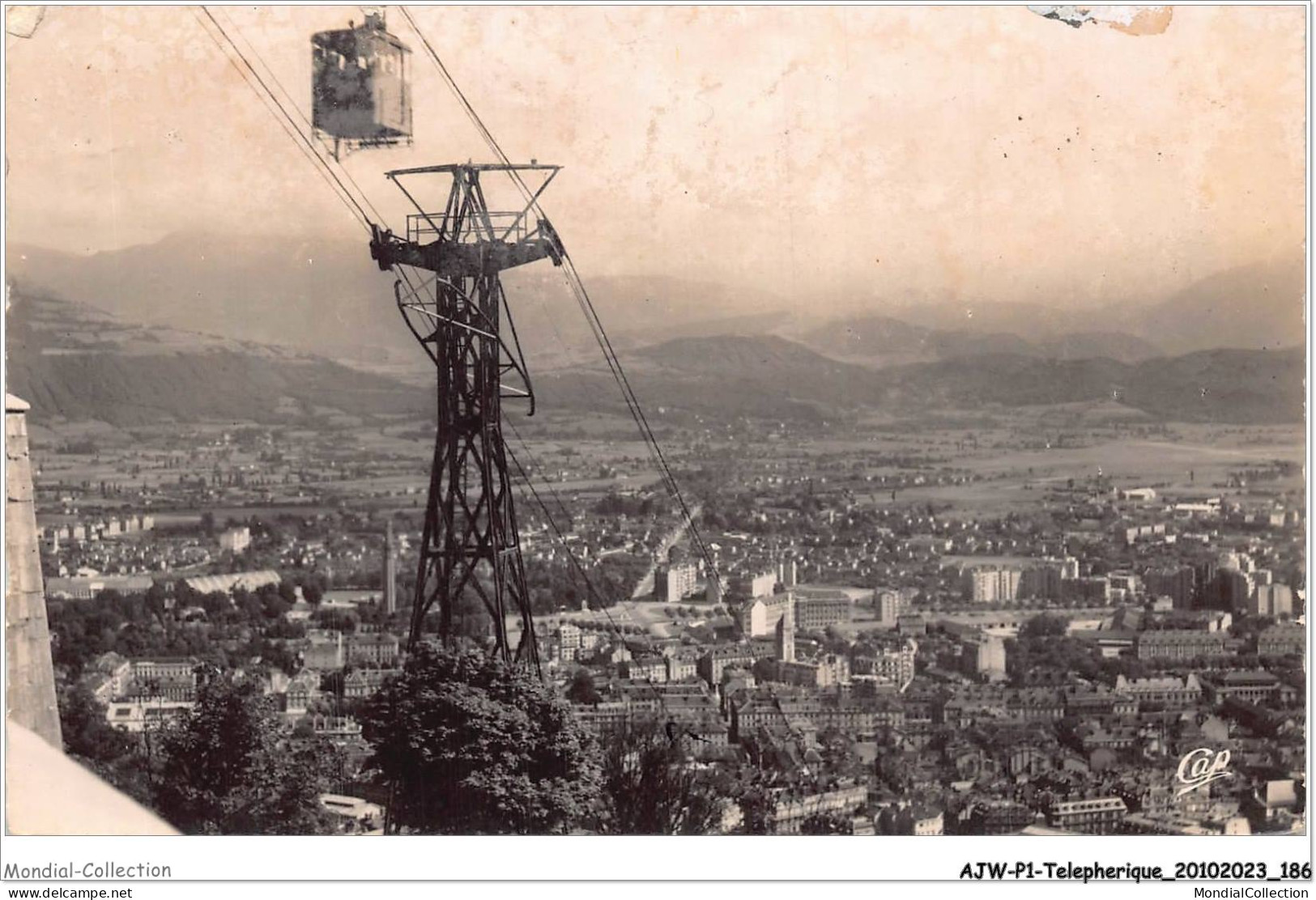 AJWP1-0094 - TELEPHERIQUE - GRENOBLE - JARDIN DES DAUPHINS ET BENNE DU TELEFERIQUE  - Other & Unclassified